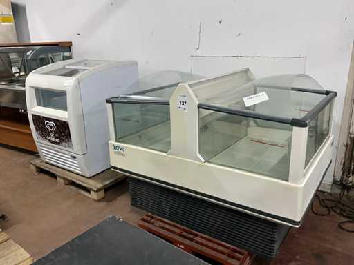Refrigerated display case & freezer display case