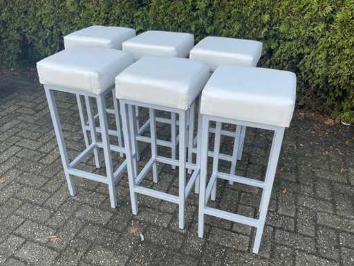 Scaun de bar - alb (6x)