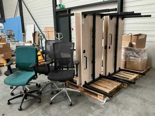 Bürotisch (4x) mit 4 Bürostühlen