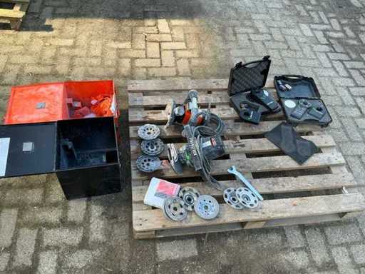 2x Beton slijpers en 2x drill guide meetapparatuur (4x)