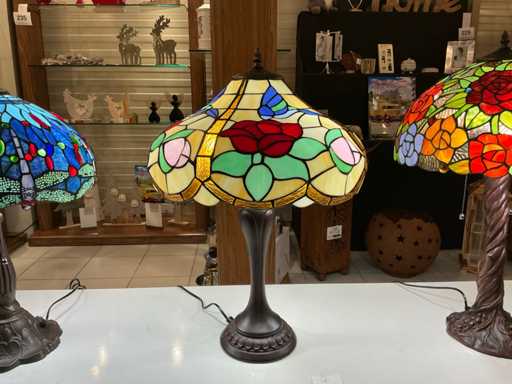 TIFFANY Tafellamp met bloemdecor