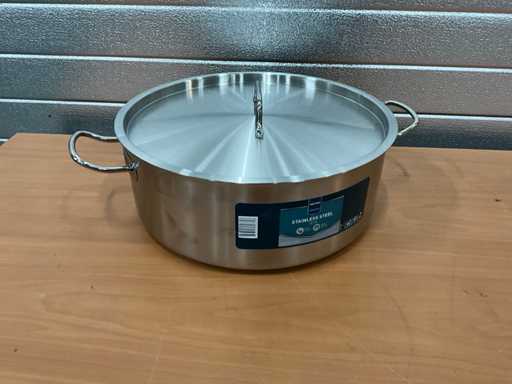 Poêle Metro en acier inoxydable avec couvercle