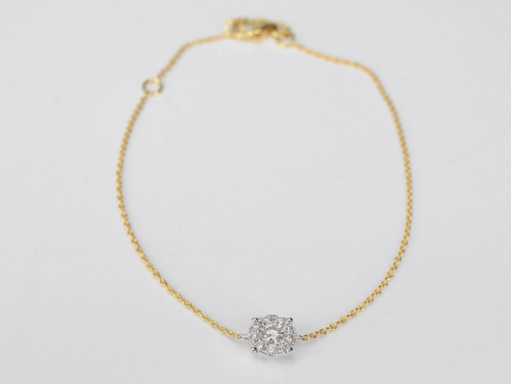 Gouden armband met diamanten bedel