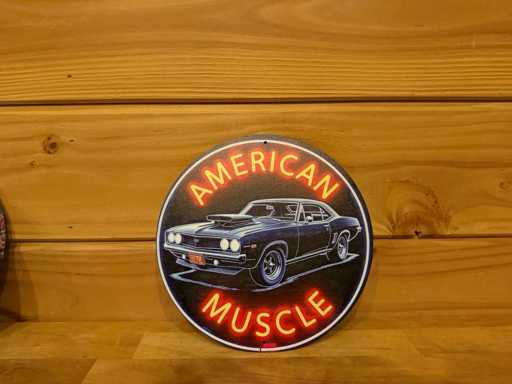 Metal advertising sign round 20cm