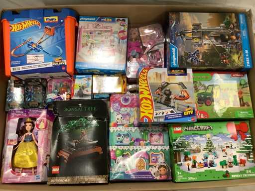 Pallet of toys including Playmobil, Lego and Disney