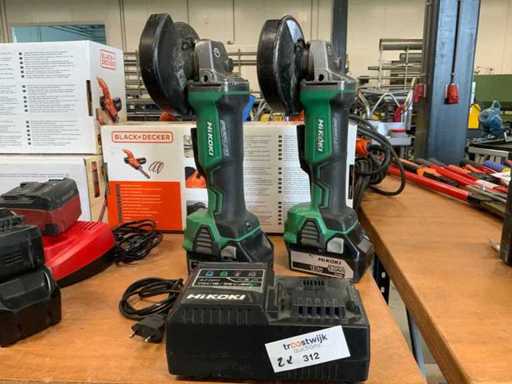 2021 Hikoki G 18DBBAL Angle Grinder (2x)