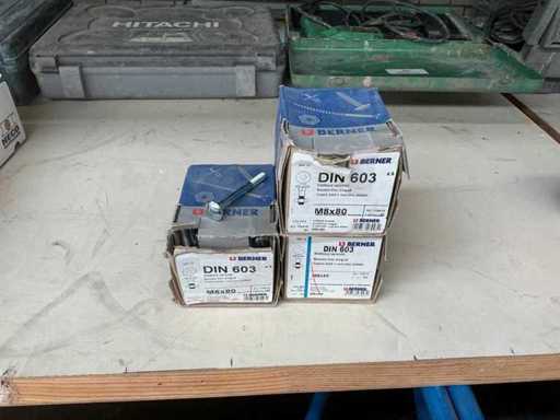 Berner M8x80 Slotbouten (3x)