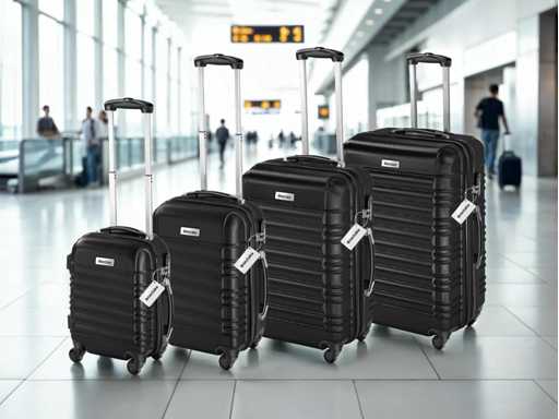 Set de valises rigides - noir - 4 pièces