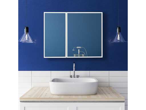 Mirrored Cabinet, 2 Doors, Bathroom Storage
