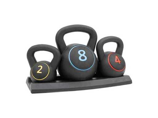MaxxSport Kettlebell 21814 - set of 3 Kettlebell - 2 - 4 - 8 kg