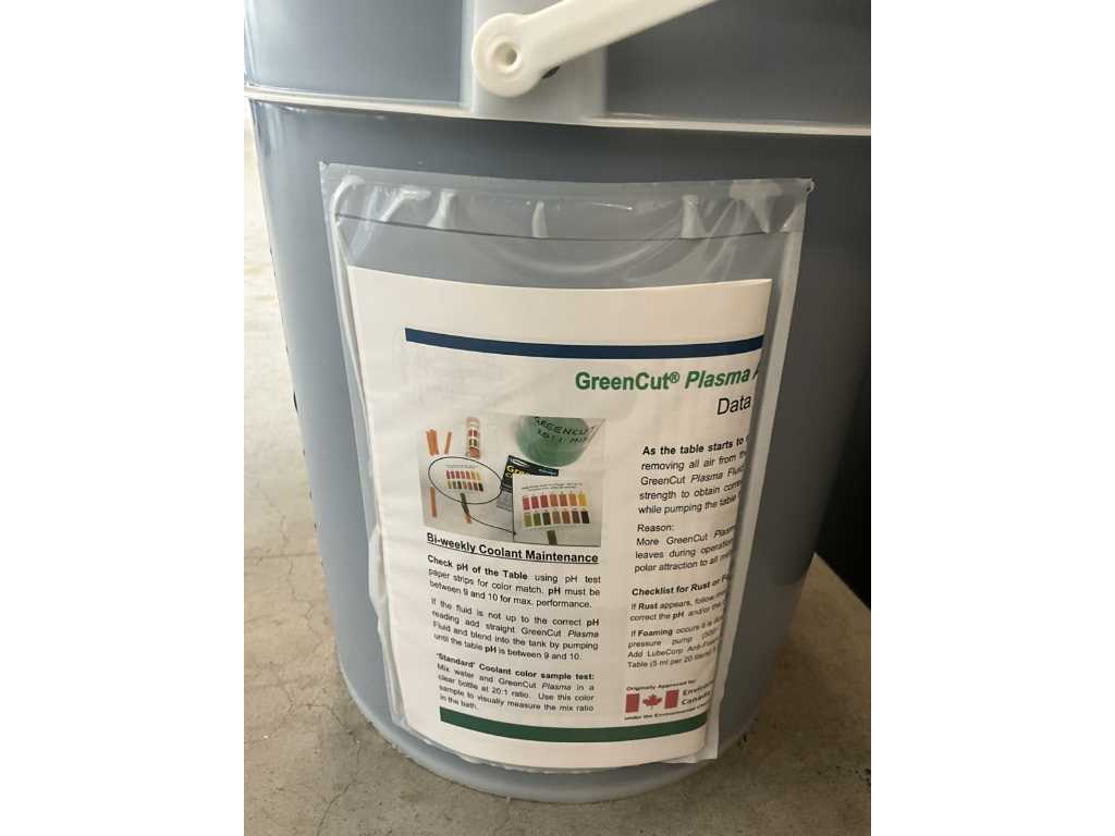 Lube Corp Green cut plasma fluid Plasma table coolant 20L | Troostwijk ...