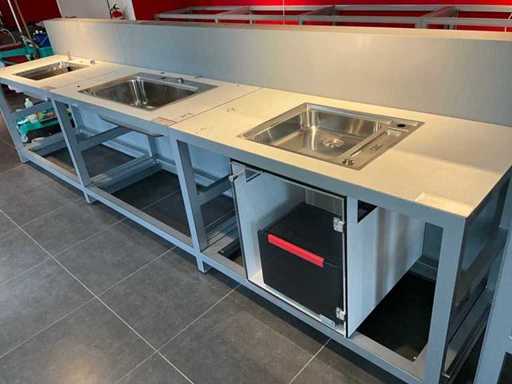 Keukenmeubel met 3 FRANKE spoelbakken