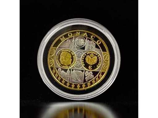 Monaco Fürst Rainier III Europa Gedenkmedaille 35 mm Proof Kapsel Gratis EU-Versand
