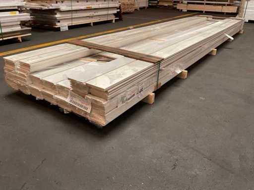 Plintă din MDF dreaptă cu conductă de cablu 15x140 mm (90x)