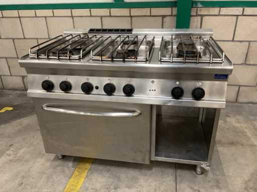 Elite 6-burner gas stove with oven
