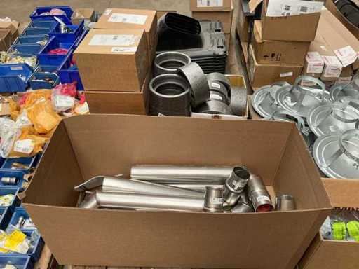 Batch of flue gas exhaust and ventilation components