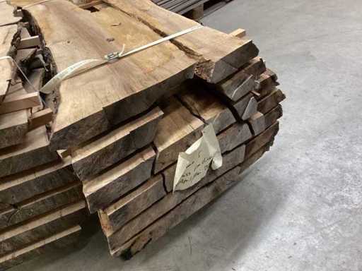 Nut block / trunk nut / 1.50m long / diameter approx. 55cm / sawn in 6cm / 7 planks