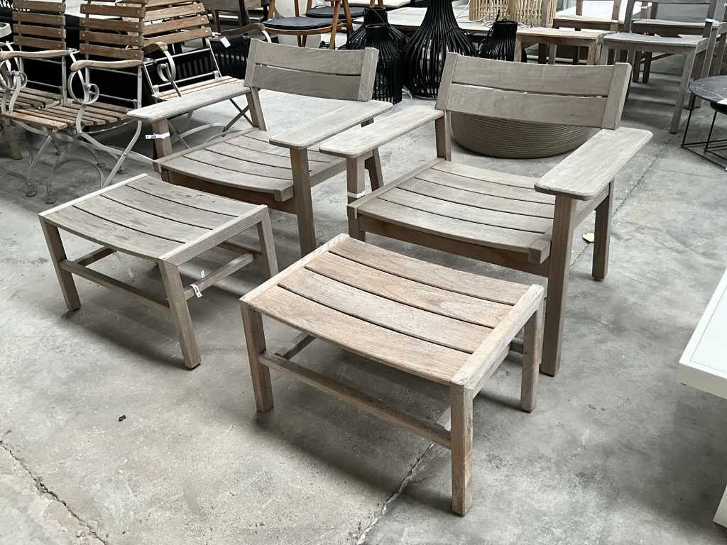 2x wooden patio chair SKARGAARDEN DJURO