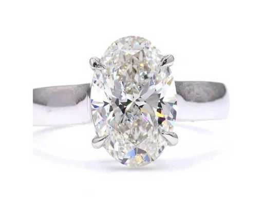 18 Karaat witgouden ring met 3,01 ct. diamant