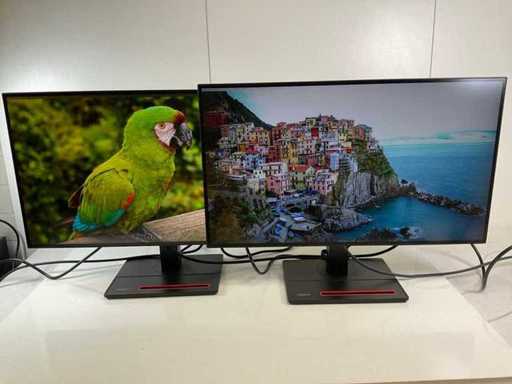 Lenovo (P27H-20) 27", 2560x1440 (QHD) Monitory IPS (2x)