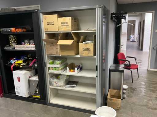 Sliding door Filing cabinet without content