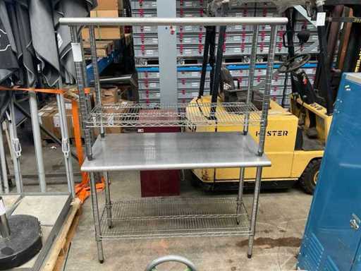 Edelstahl-Arbeitstisch (2x)