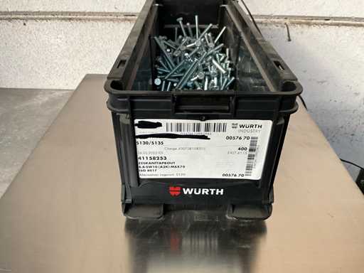 Würth 5,62 kg Prigioniero esagonale M6 x 70 in scatola impilabile