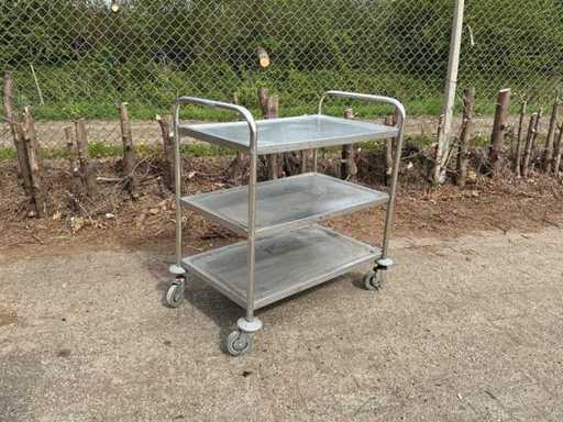 Cărucior de servire din oțel inoxidabil