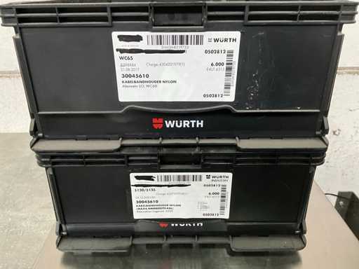 Würth 8.10 kg Cable strap holder nylon in 2 stackable bins