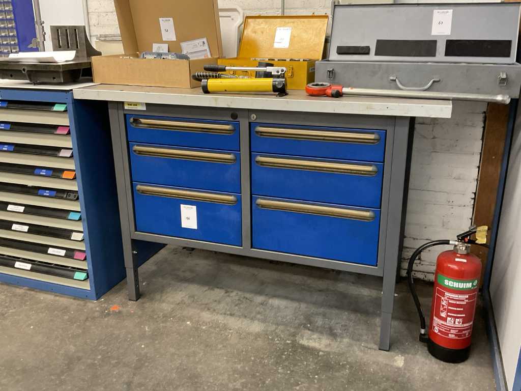 Workbench with hand tools