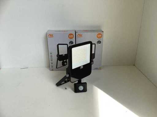 (2x) LAMPE LED P&L lumineuse avec détecteur de mouvement - 6500 lm - 50W