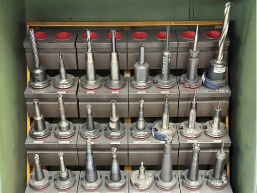   24 pcs SK50 tool holders with tools