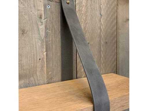 (6x) Set Leren Plankdragers - Vintaged Used Grey - 85x4 cm