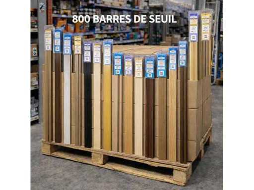 Pallet, made up of 800 threshold bars, new, wrapped, individually mix of style and size new