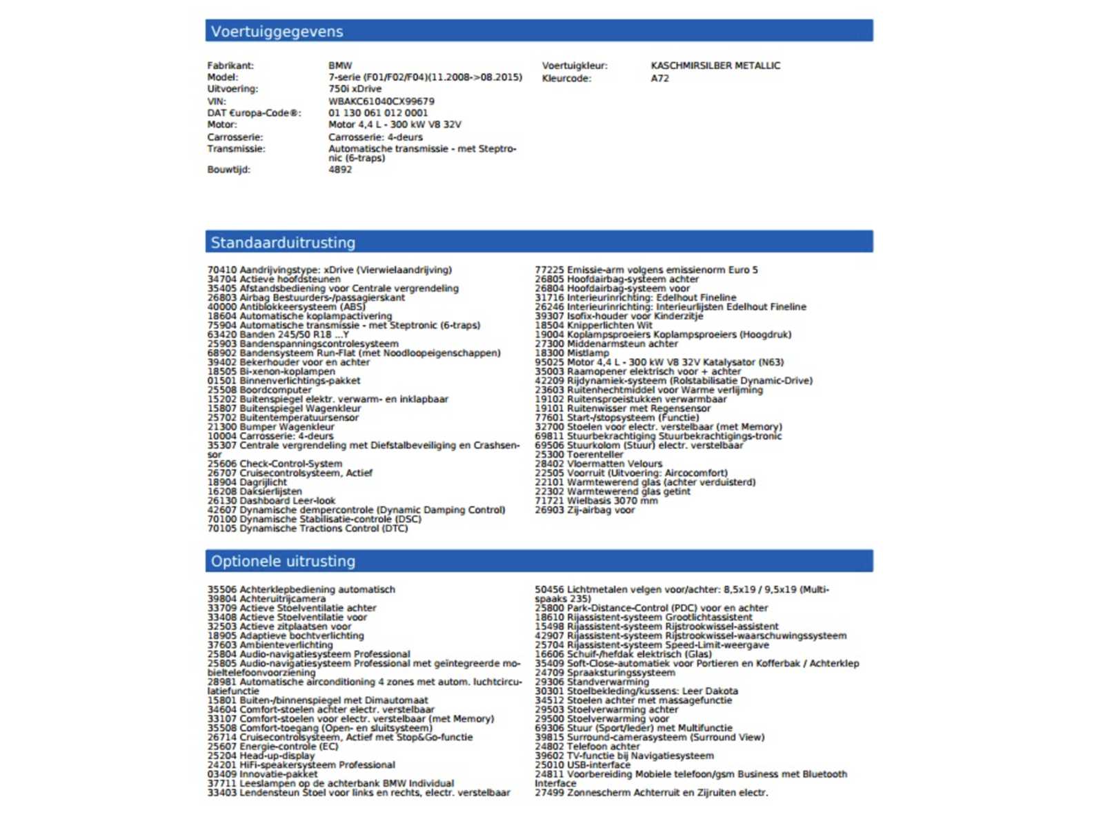 BMW 750i xDrive High 4.4 V8 Executive 408pk 2010 7-Serie, L-524-ZV