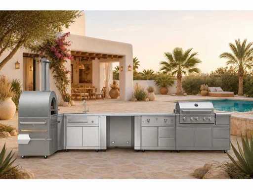 Field Outdoor Stainless Collection 7-piece Outdoor Kitchen