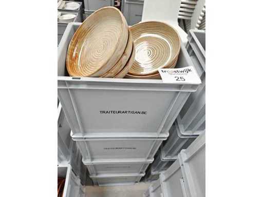 F2D - Piastra profonda - Porcellana: lastre profonde Marrone F2D (53x)