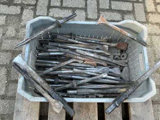 Partij sloop-/pneumatische beitels (SDS/hex) (50x)