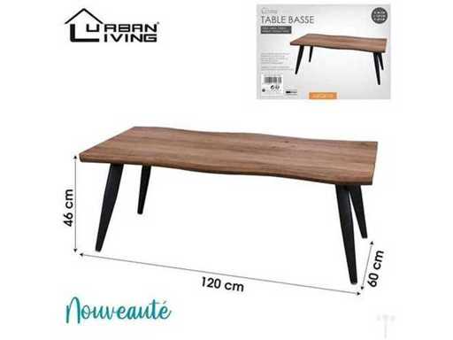MEGEVE - SALONTAFEL MET METALEN POOT