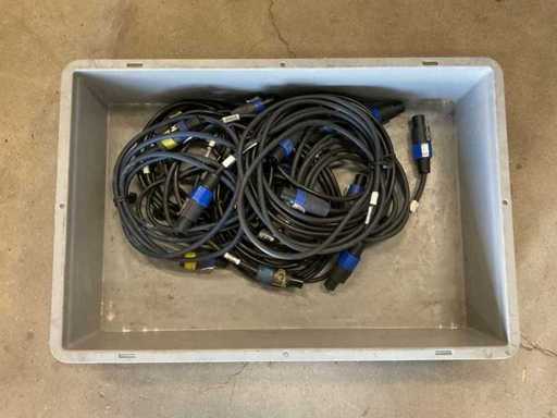 Molti cavi audio SpeakOn, 8 pezzi
