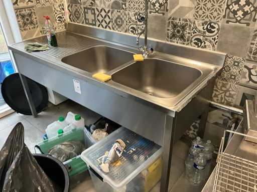 Dubbele Spoelbak RVS