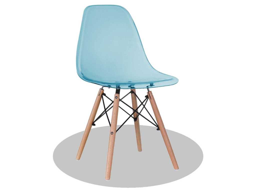 Stuhl - Transparent Blau - TR-Blau (6x)