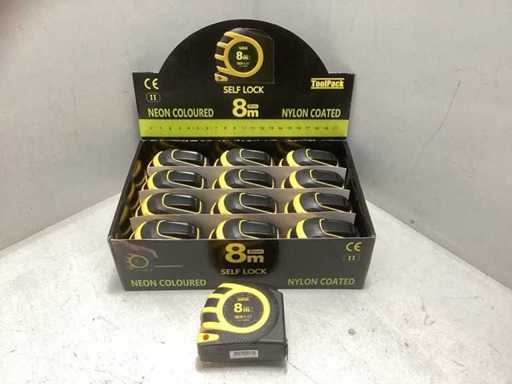 TOOLPACK Metro a nastro da 8 metri (12x)