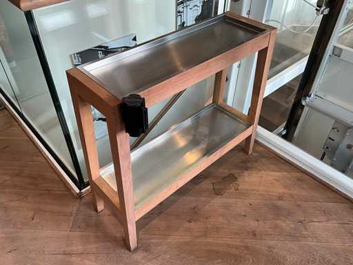 Hutten - Bijzettafel (2x) met LED-verlichting en afzetkoord