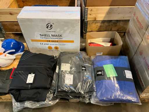 Batch of workwear and Shell masks