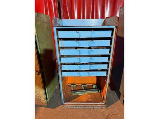 Banco da lavoro in metallo con cassetti – Costruzione in acciaio pesante