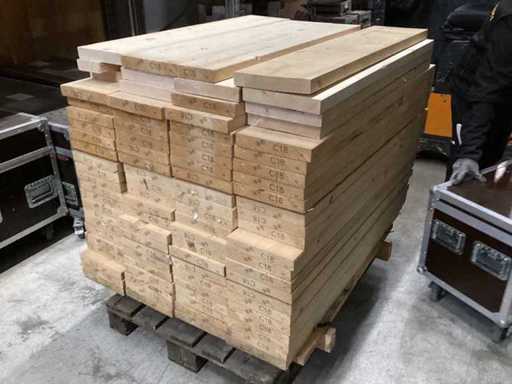 Spruce stair treads / boards edged on 4 sides, corners rounded, coarsely sanded / spruce / max 1.20m long / board 24cm / thickness board 40mm / dry air-dried