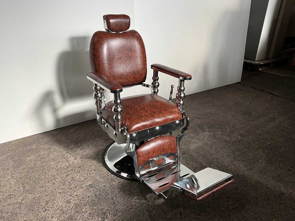 Figaro - Sorrento - Chaise de barbier - Chaise rétro - Marron antique (2x)