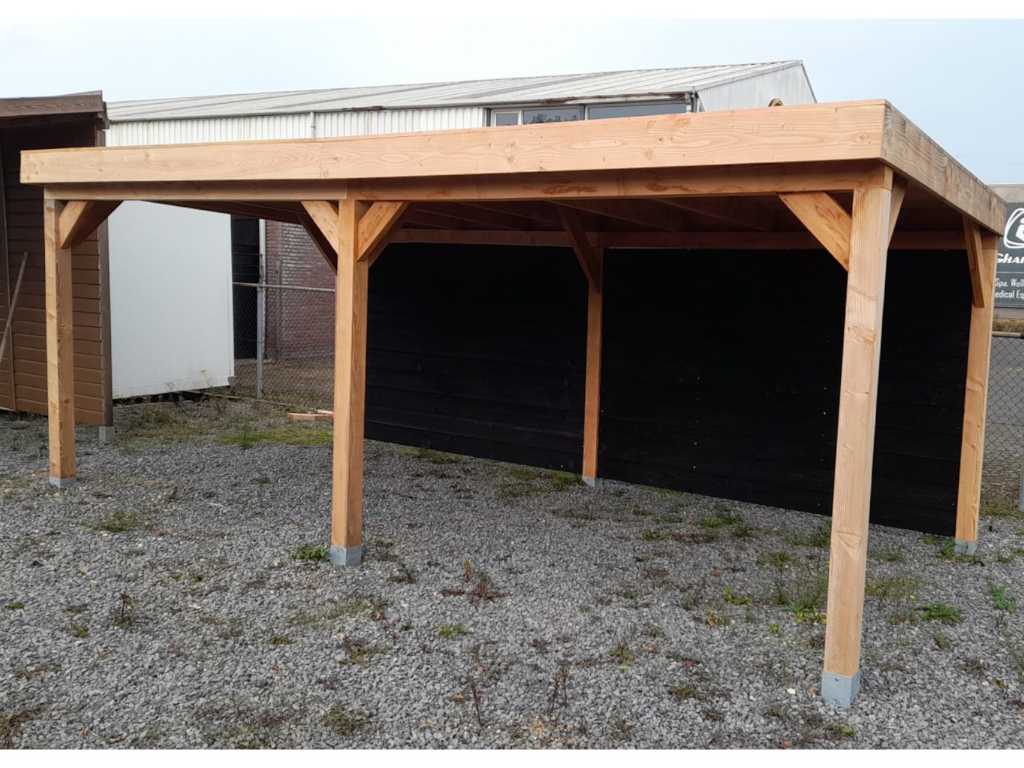 canopy with back wall 300x600 cm