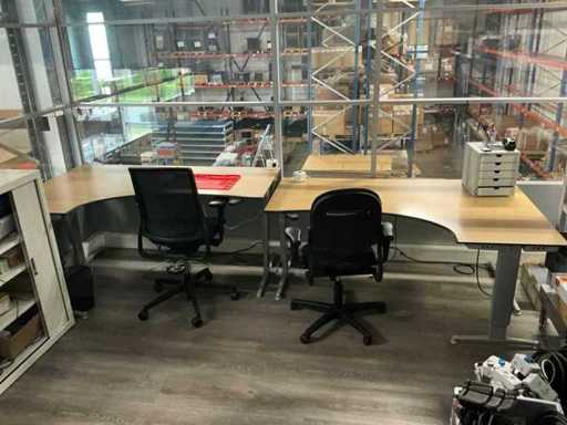 Bureau assis-debout réglable électriquement (3x)